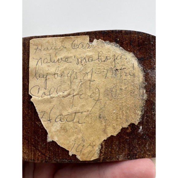 Vintage Collectible Decorative African Hand Carved Wooden Sculpture -‎ Lot of 2 - Picture 10 of 16